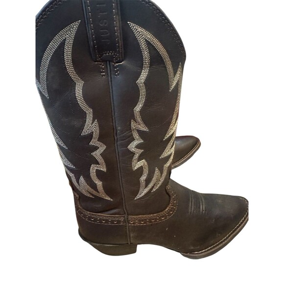 Justin Women’s Size 8B Rosella Western Cowboy Boot Round Toe Brown L2720 - Picture 7 of 10